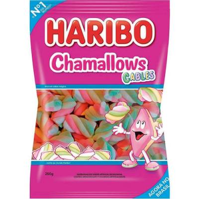 CHAMALLOWS HARIBO CABLES 250G (BAUNILHA)