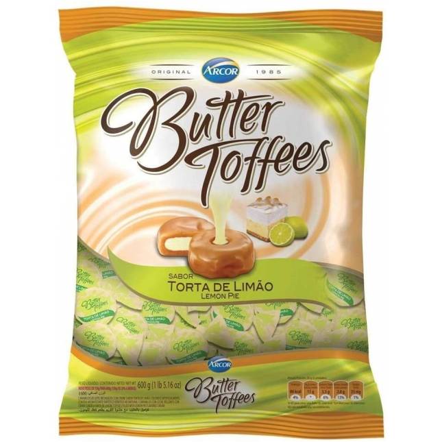 BALA BUTTER TOFFEES TORTA DE LIMÃO 500G